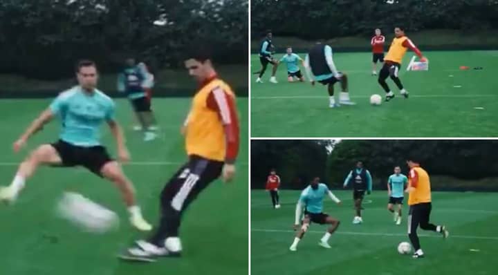 Arsenal Fans Call For Mikel Arteta To Re-Sign As A Player After Training Footage Emerges