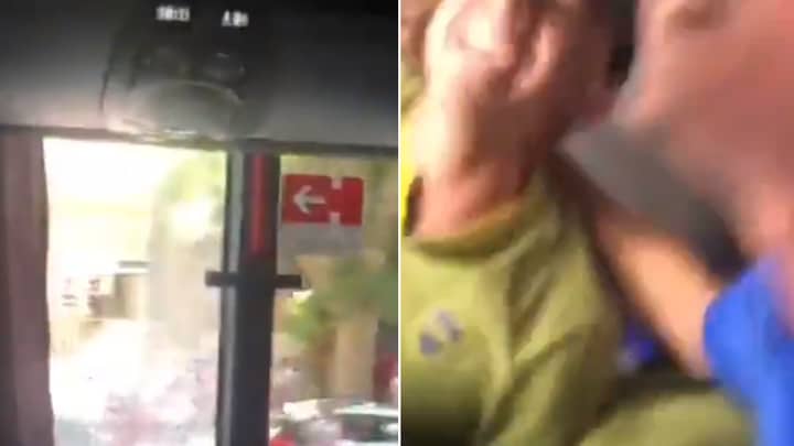 The Terrifying Footage Filmed Inside Boca Juniors' Team Bus 