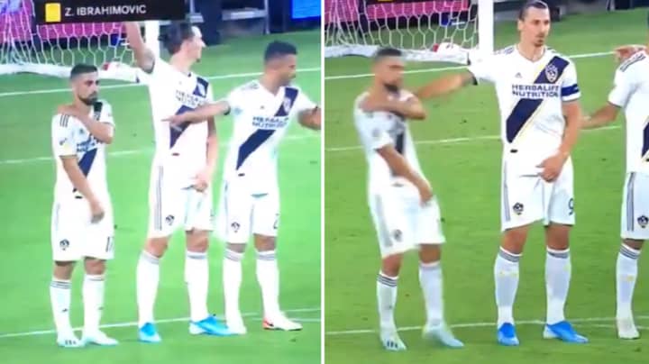 Zlatan Ibrahimovic Shoves His Own Teammate Out Of Wall In Los Angeles Derby