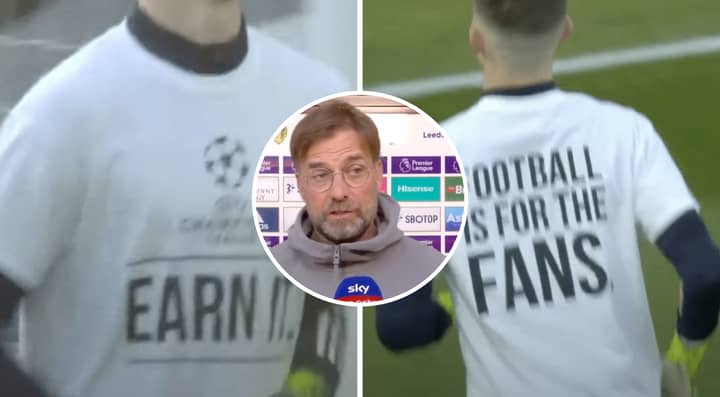 Leeds Players Wear ‘Champions League: Earn It’ T-Shirts Before Game Vs Liverpool