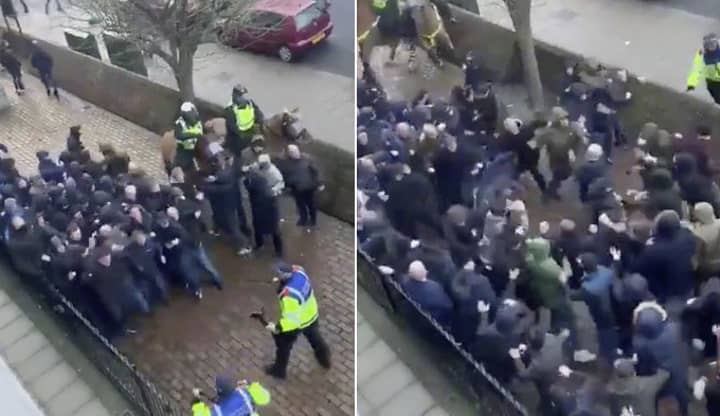 Everton Fan Brutally Attacked In Violent Scenes At Millwall Before FA Cup Clash