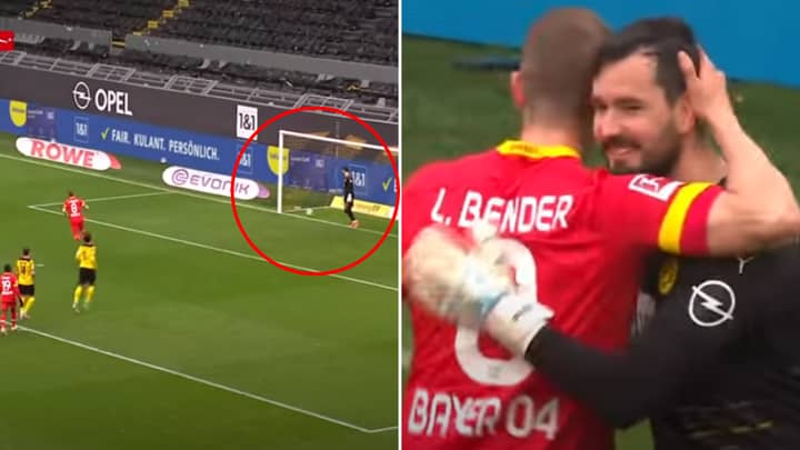 Borussia Dortmund Goalkeeper Roman Burki Let Lars Bender Score Penalty In His Final Game