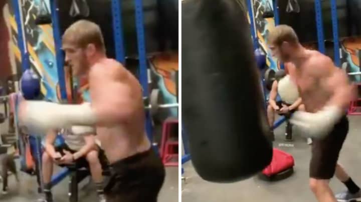 Logan Paul Is Already Working On His Boxing Technique In Training