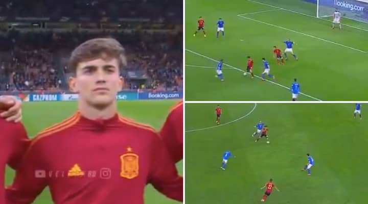 Fans React As 17-Year-Old Gavi Lights Up Spain V Italy Clash On His International Debut