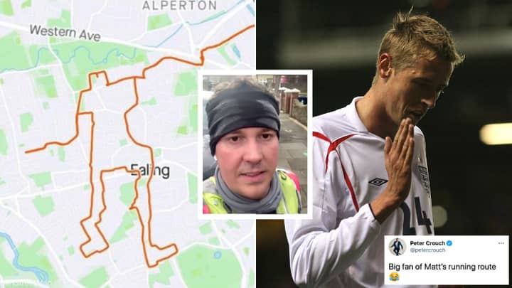 Lad Draws Peter Crouch In Incredible 23km Lockdown Running Challenge