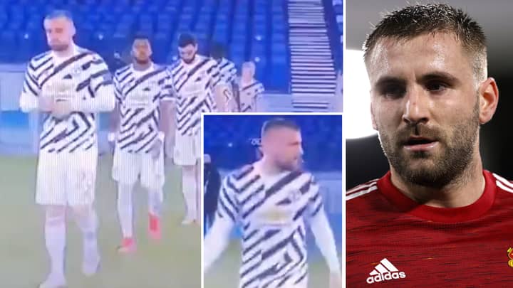 Luke Shaw's Bizarre Man United Pre-Match Routine Caught On 'Camera For First Time' Ahead Of Roma Clash