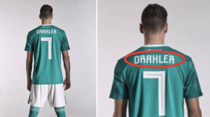 Germany Draxler 7 world cup 2018 Football Shirt Name/Number Set Player Size Away 