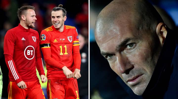 Zinedine Zidane's Reaction To Gareth Bale’s Controversial Flag Celebration After Wales' Euro 2020 Qualifier