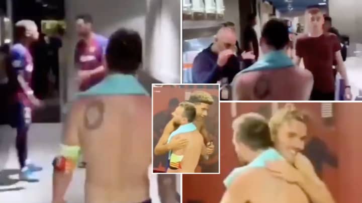 Incredible POV Dressing Room Footage Shows The Amount Of Respect Every Barcelona Player Has For Lionel Messi