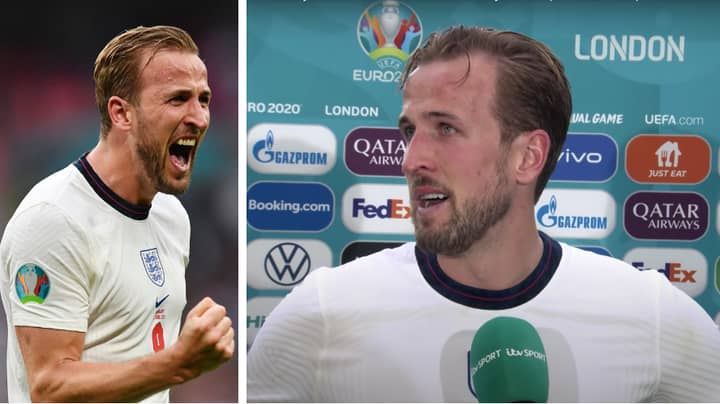 Harry Kane Stops Interview Mid-Sentence To Listen To England Fans Sing 'Sweet Caroline' At Wembley