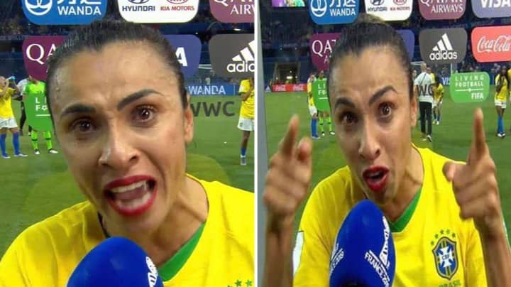 Marta Gives Impassioned Speech To Brazil's Youth After World Cup Loss