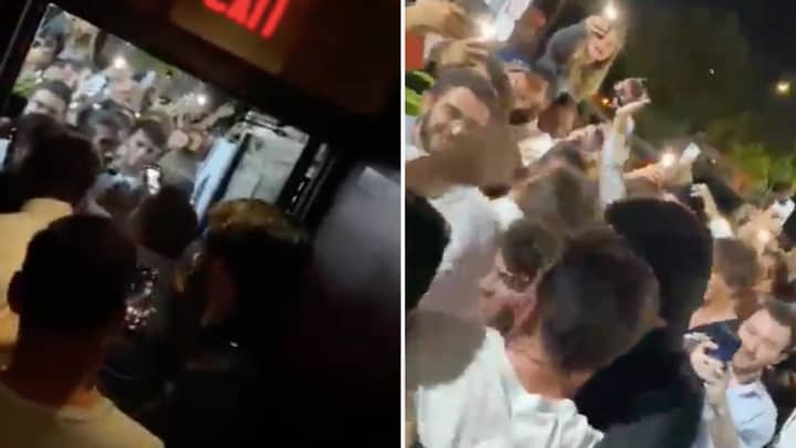 Lionel Messi Was Absolutely Hounded By Fans Outside Restaurant In Miami