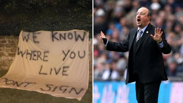 Angry Everton Fans Unveil Shocking Banner Near Rafa Benitez's House Ahead Of His Appointment