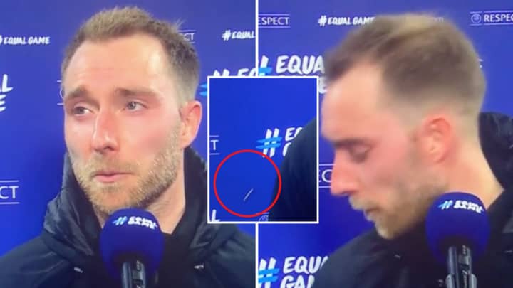 Christian Eriksen Hit By Coin In Interview After Scoring With First Touch On Emotional Denmark Comeback
