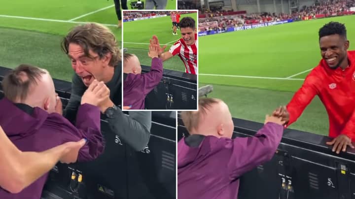 Thomas Frank And His Players Shares Lovely Moment With Young Brentford Fan After Arsenal Victory