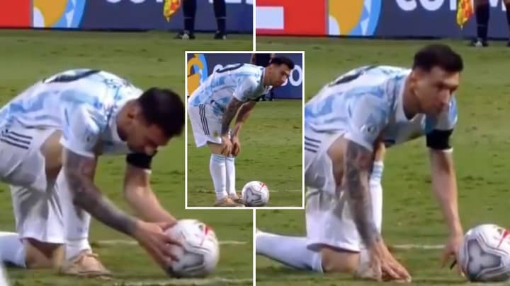 Footage Shows Lionel Messi's Incredible Focus And Preparation Before A Free-Kick