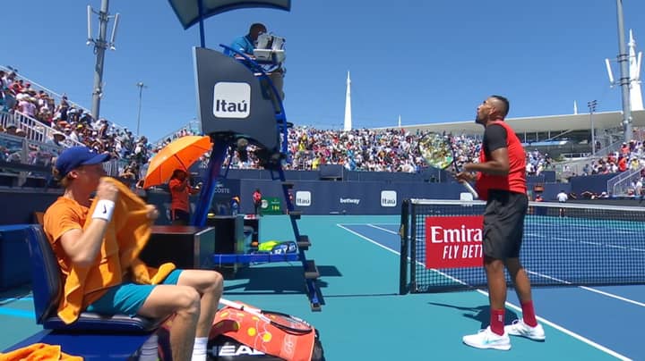 Nick Kyrgios Completely Loses It At Umpire Whose Walkie-Talkie Went Off Mid-Point