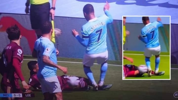 Fans Question Why VAR Wasn’t Used To Look At Raheem Sterling Challenge During Manchester City V Leeds Clash
