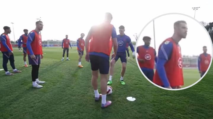 Footage Shows Jordan Henderson Was Stunned By Harry Maguire In England Rondo, His Reaction Was Priceless