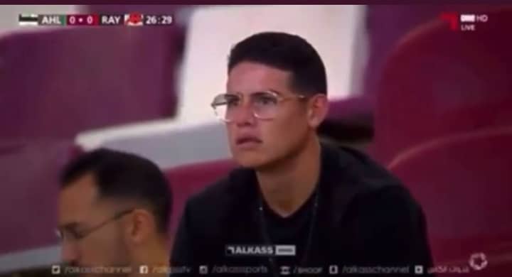 James Rodríguez Looks Stunned Whilst Watching New Club Al-Rayyan