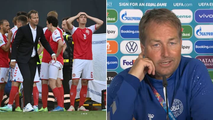 Denmark Coach Kasper Hjulmand Breaks Down In Tears When Asked About Christian Eriksen