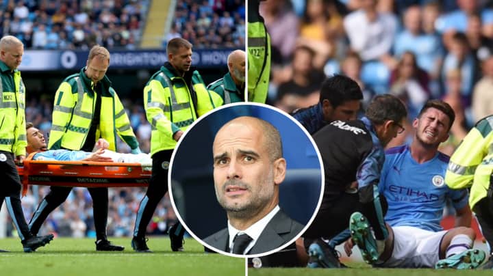 Aymeric Laporte Taken Off On Stretcher With Knee Injury In Blow For Manchester City