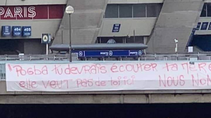 PSG Fans Put Up Anti Paul Pogba Banners Outside Stadium