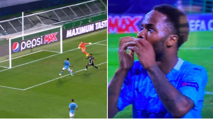 Raheem Sterling Misses Open Goal From Five Yards As Manchester City Lose To Lyon In The Champions League