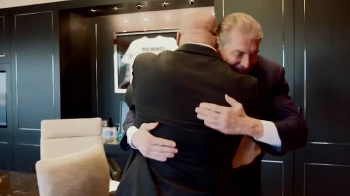 WATCH: The Moment Kurt Angle Was Reunited With Vince McMahon After Eleven Years
