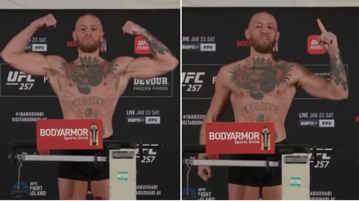 Conor McGregor Looks In Phenomenal Shape As He Makes Statement During UFC 257 Weigh-In