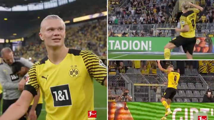 8K Video Of Erling Haaland Celebrating With Dortmund Fans Looks Like It Came Straight Out Of FIFA