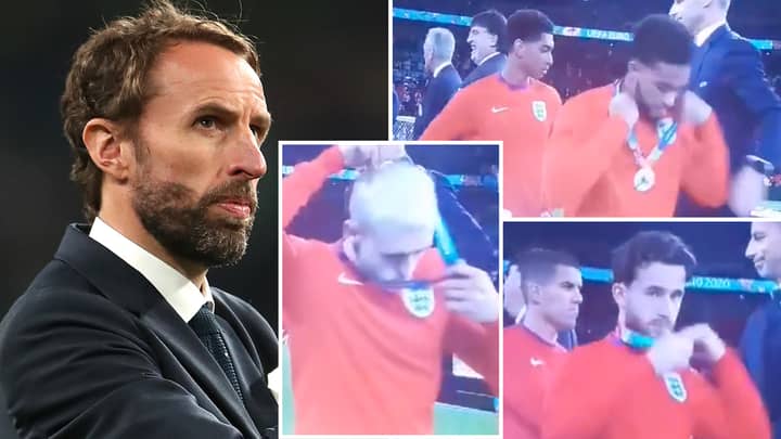 England Players Slammed By Fans For Taking Off Runners-Up Medals After Euro 2020 Final Defeat To Italy