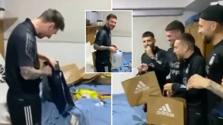 Argentina Squad Wake Up Lionel Messi And Surprise Him With Gifts On 34th Birthday 