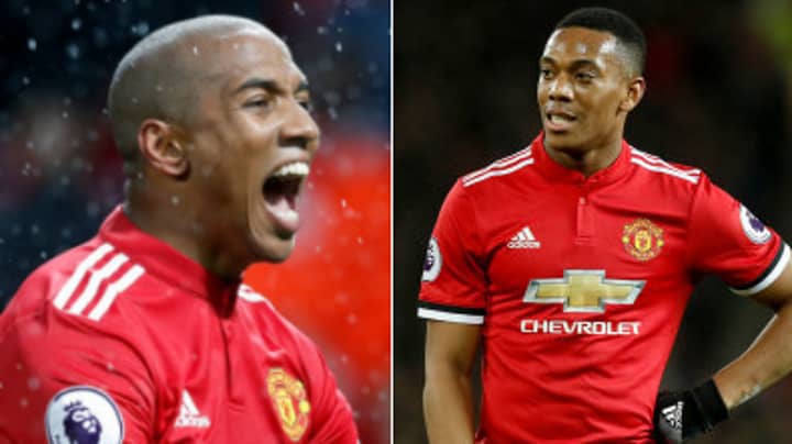 Anthony Martial Sent Ashley Young A Hilarious Message After His 'Goal' Against Brighton 
