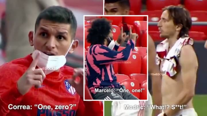 Footage Shows Real Madrid And Atletico Madrid Players Reacting To Each Other's Live Scores