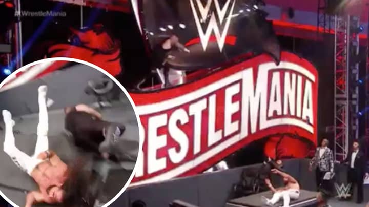 Kevin Owens Jumps From WrestleMania Sign In Match Against Seth Rollins