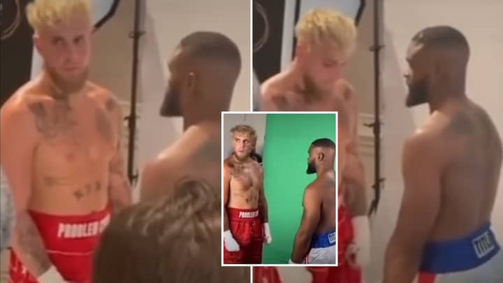 Damning Footage Shows Jake Paul 'Too Scared' To Look In Tyron Woodley's Eyes At Pre-Fight Photoshoot