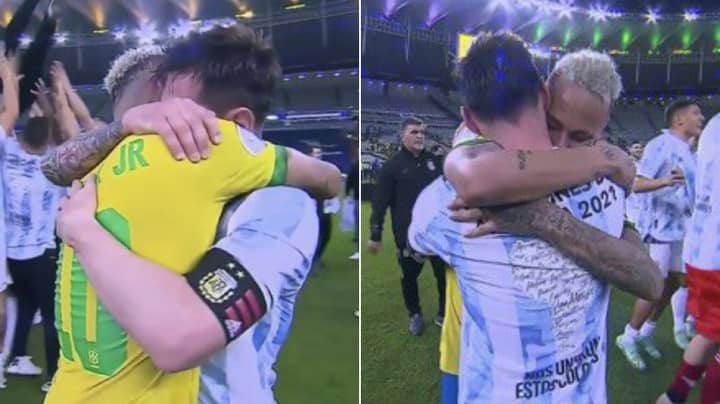 Neymar Congratulated Lionel Messi In Touching Embrace After Copa America Final