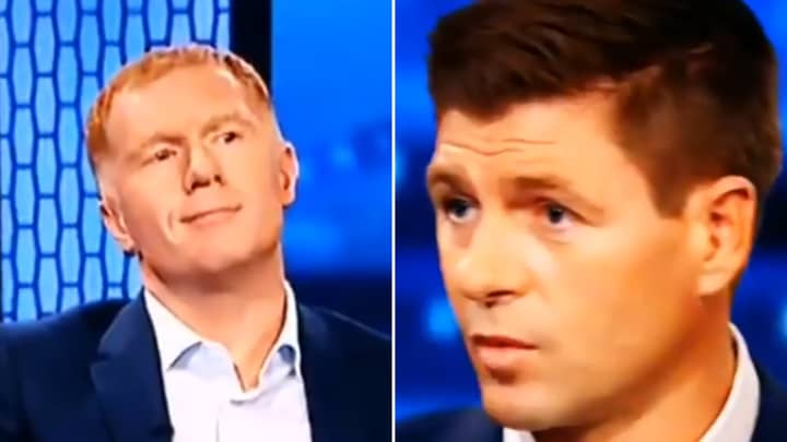 Paul Scholes' Priceless Reaction To Steven Gerrard Saying He Never Won The Premier League On Live TV