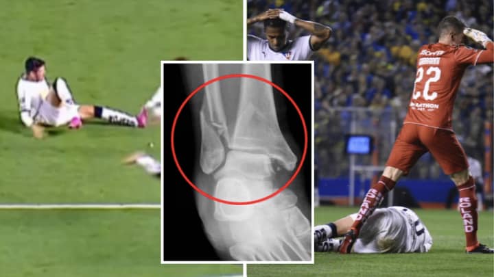 LDU Quito Player Christian Cruz Breaks His Tibia, Fibula And Ankle In Horror Injury 