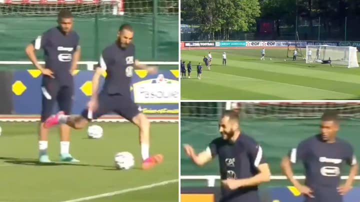 Kylian Mbappe In A State Of Shock After Watching Karim Benzema's Shooting Drill In France Training