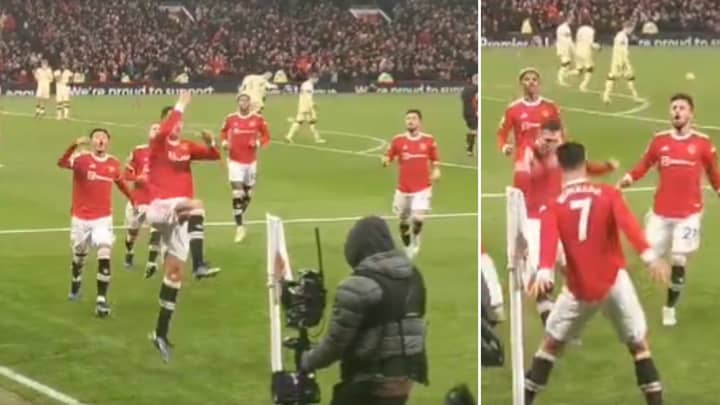 Fan Footage Of Old Trafford Shouting 'SIIIUUU' With Cristiano Ronaldo Goes Viral, His Impact Is Unmatched