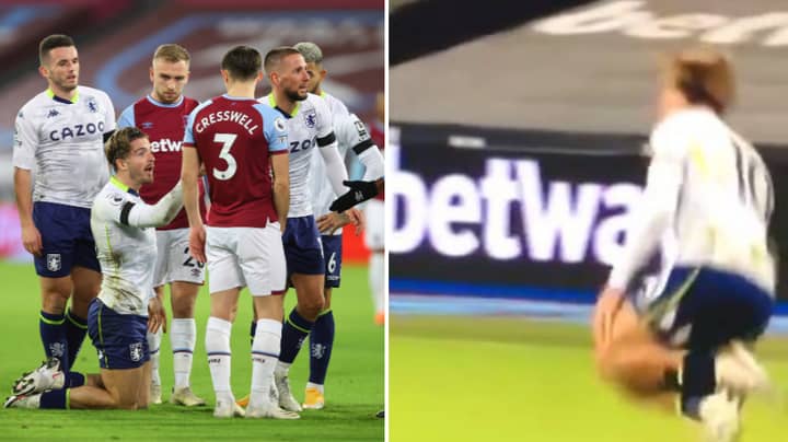 Jack Grealish Accused Of 'Embarrassing' Dive In Aston Villa's Controversial Loss To West Ham