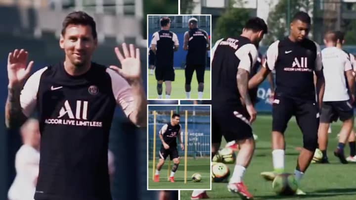 Thermisch Langwerpig Nietje Footage Of Lionel Messi's First Training Session At Paris Saint-Germain  Emerges And His Teammates Are