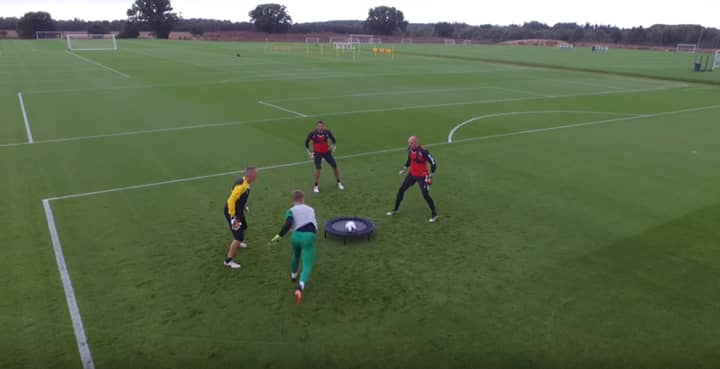 Norwich's Goalkeeper Training Exercise With A Trampoline Is Genius
