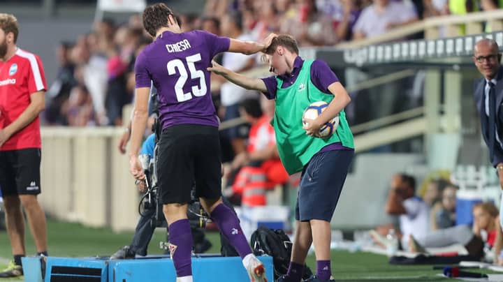 Fiorentina's Federico Chiesa Celebrated His Goal Against SPAL With His Younger Brother