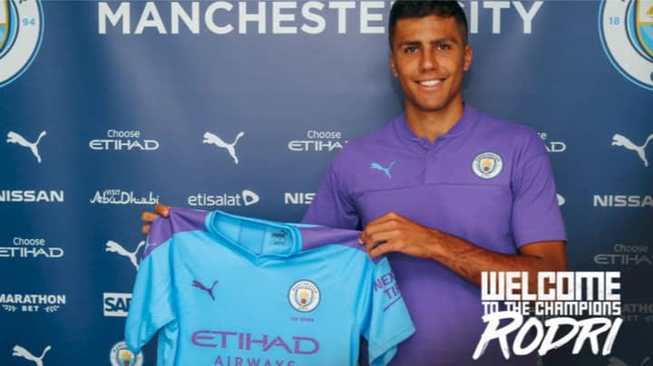 Manchester City Announce Signing Of Midfielder Rodri From Atletico Madrid