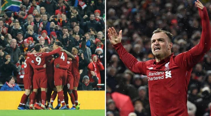Liverpool Are Now 19 Points Clear Of Manchester United After Win At Anfield