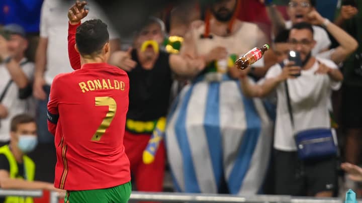 Fans Throw Coca-Cola Bottle At Cristiano Ronaldo In Goal Celebration