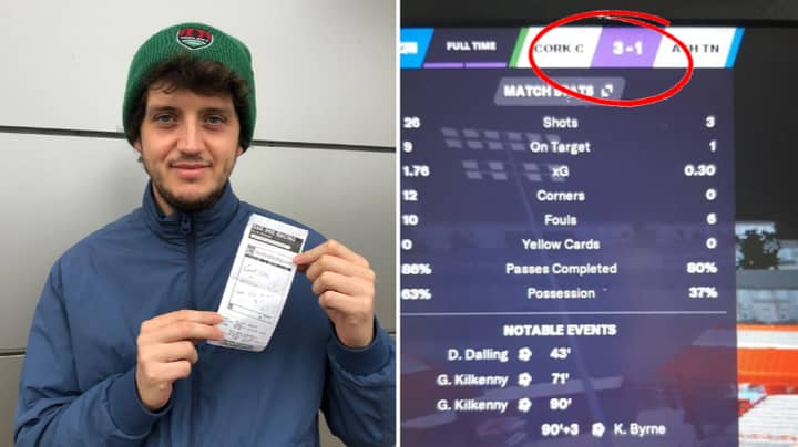 How A Game Of Football Manager Helped Man Win Bet On Real Life Match Between Cork And Athlone